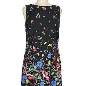 AGB Sleeveless Flower Print Shift Dress